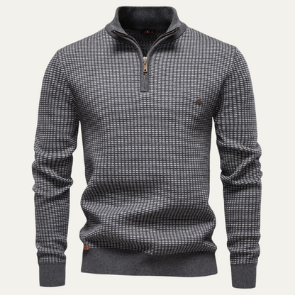 The Darrow Men’s Trendy Quarter Zip Knitted Sweater