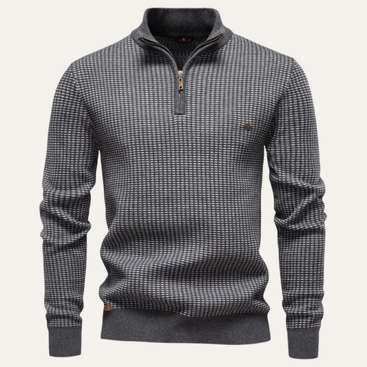 The Darrow Men’s Trendy Quarter Zip Knitted Sweater