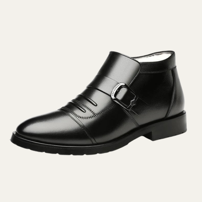 The Aldercrest Ridge Men’s Warm Anti-Slip Fleece Lined Leather Snow Boots