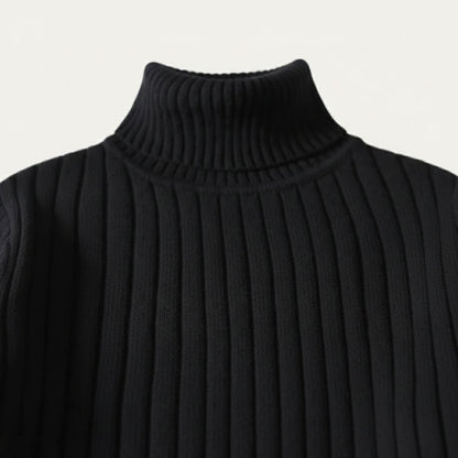 The Manchester Men's Wool Ribbed Turtleneck Knit Sweater