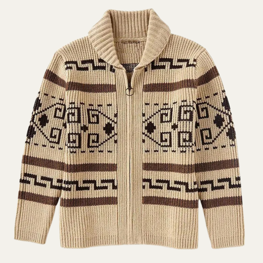 The Serravalle Men’s Button Up Knit Cashmere Shawl Collar Cardigan