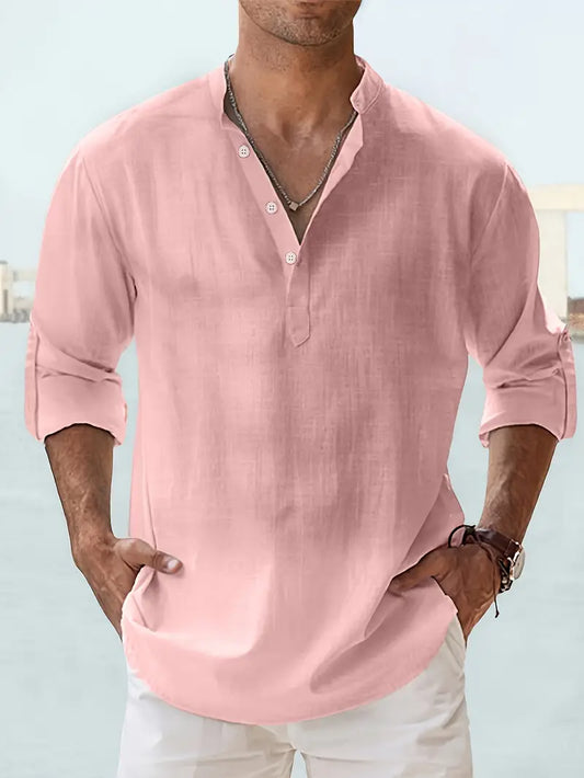 Giovanni Milano - Classic Linen Summer Shirt for Stylish Occasions