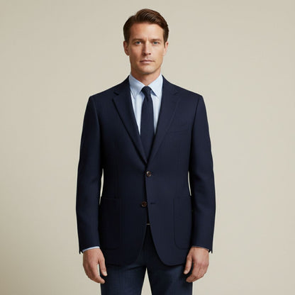 The Gravedona Men’s Office Herringbone Single Breasted Wool Tweed Blazer Jacket