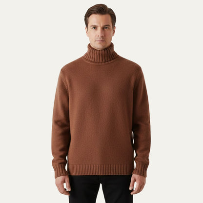 The Aosta Men’s Soft Knit Warm Turtleneck Sweater