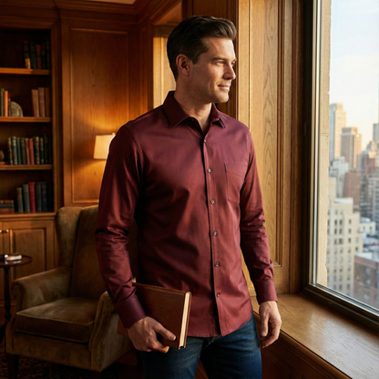 The Kensington Satin Cotton Men’s Formal Shirt