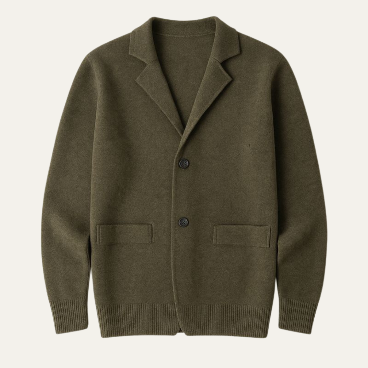 The Roero Men’s Cashmere Suit Collar Blazer Cardigan with Pockets