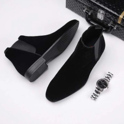 The Rockwell Men’s Elegant Suede Chelsea Ankle Boots