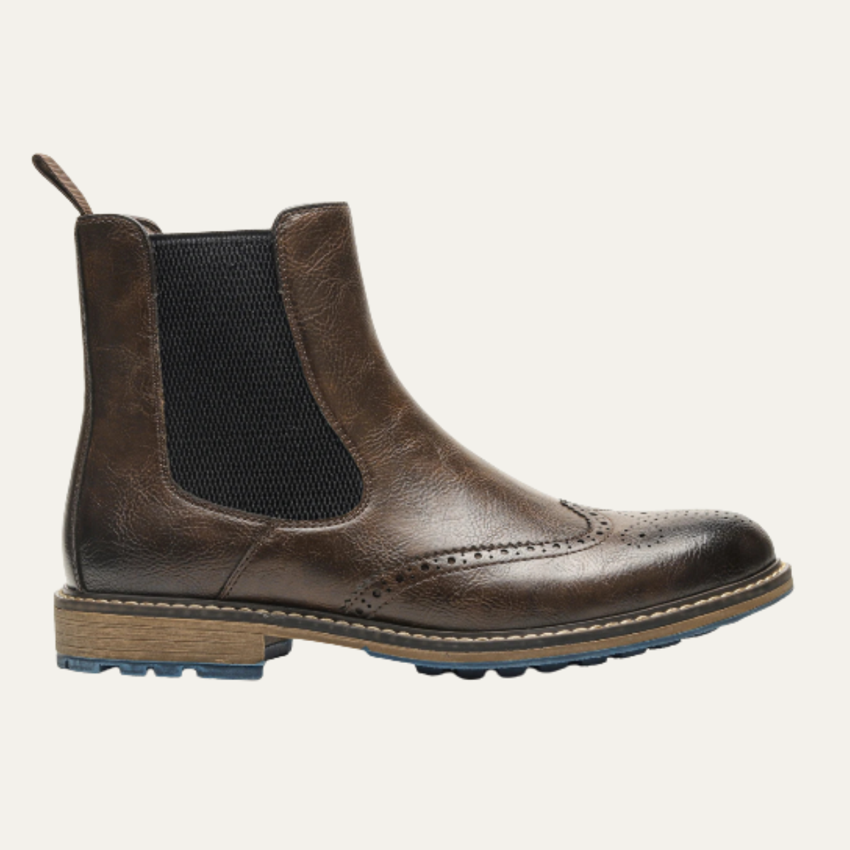 The Monopoli Men’s Classic Brogue Slip On Chelsea Boots