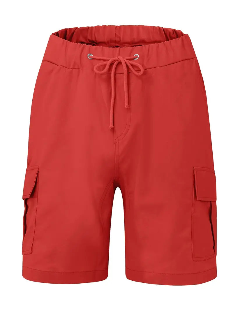 Men's Cargo Shorts with Drawstring and Ample Pockets for Outdoor Adventures