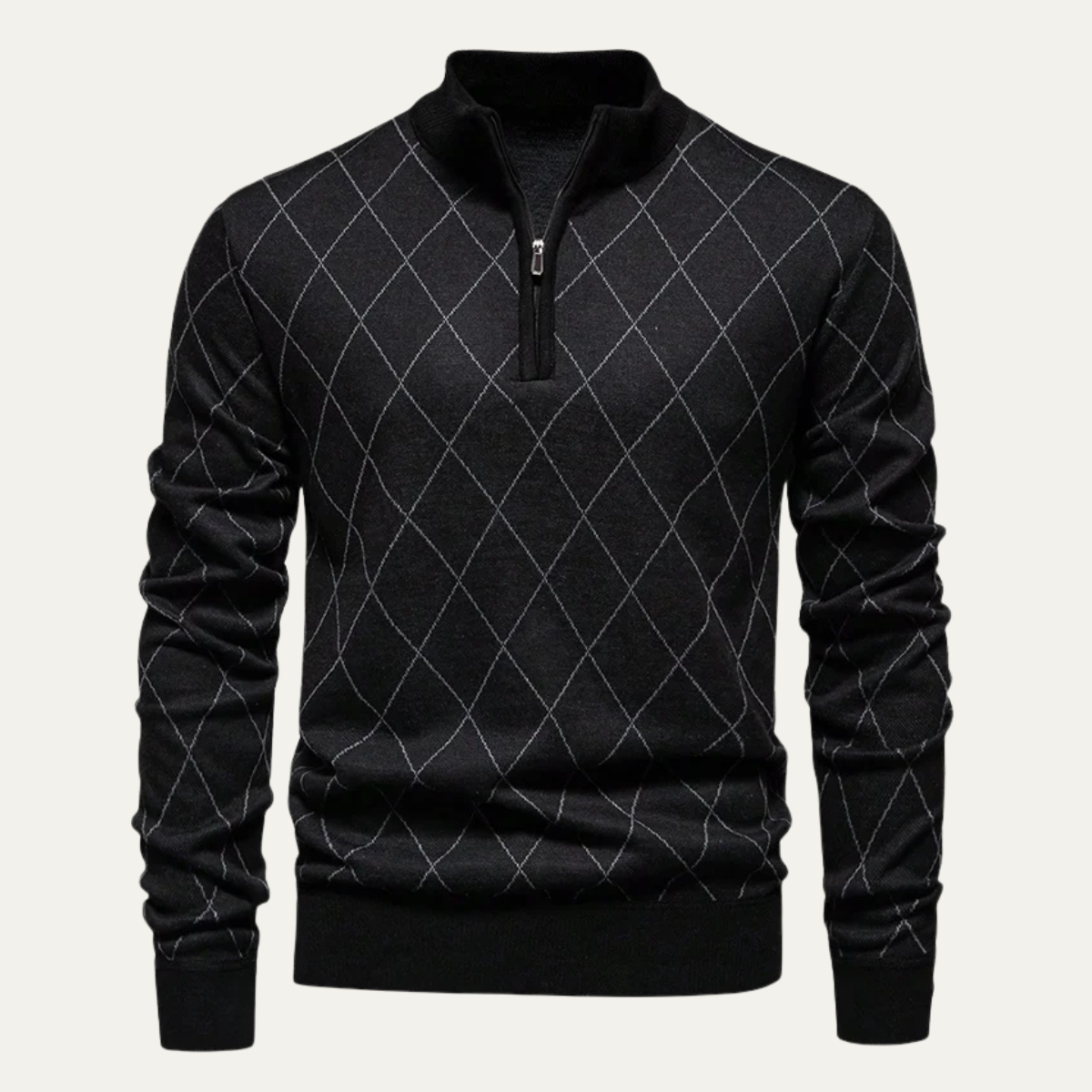 The Viareggio Men’s Half Zip Knit Stand Collar Sweater