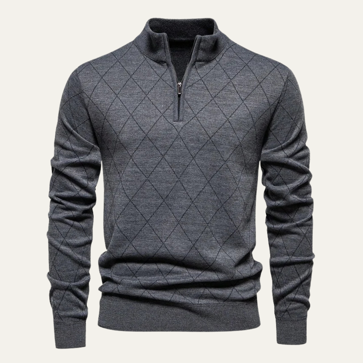 The Viareggio Men’s Half Zip Knit Stand Collar Sweater