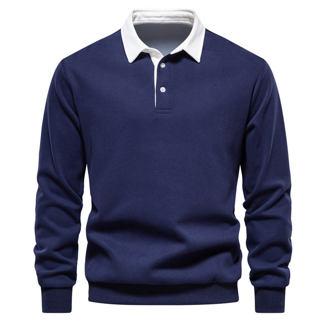 Classic Collar Long Sleeve Polo for Any Occasion