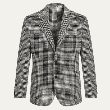 The Belgravia Men’s Houndstooth Classic Slim Fit Checked Blazer