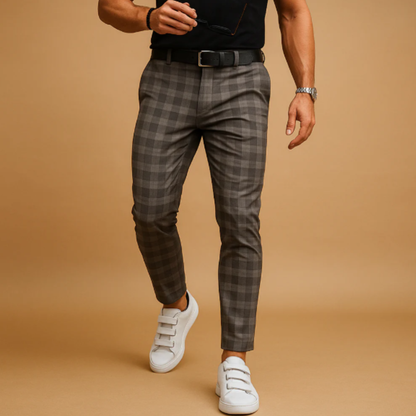 The Sheffield Men’s Smart Casual Checked Slim Fit Pants