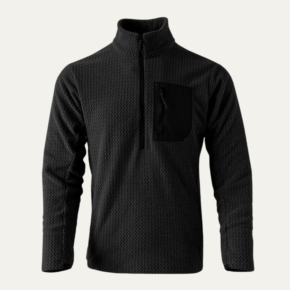 The Bellano Men’s Half Zip Fleece Sweater with Chest Pocket