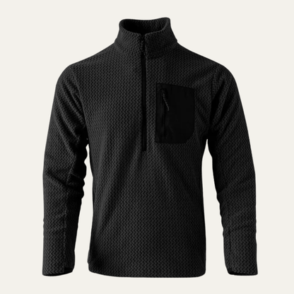 The Bellano Men’s Half Zip Fleece Sweater with Chest Pocket