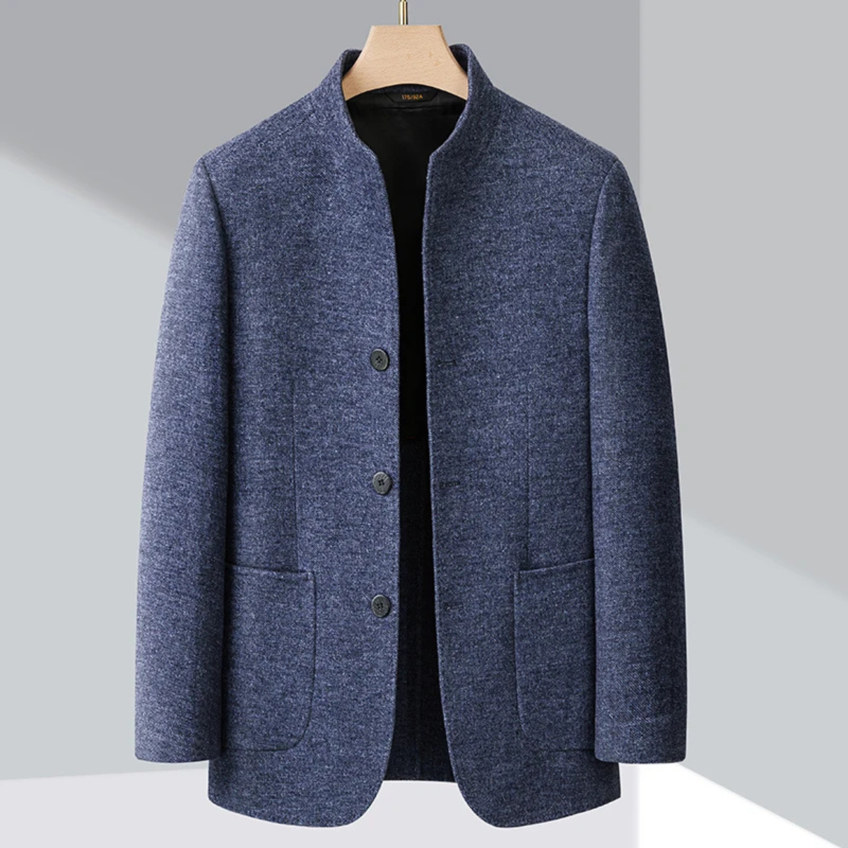 The Alghero Men’s Warm Fleece Stand Collar Business Blazer