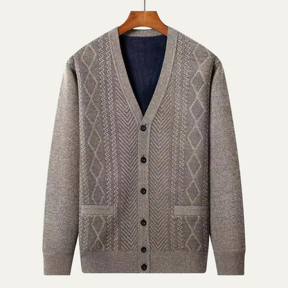 The Trafalgar Men's Classic Knit Button Up Cardigan