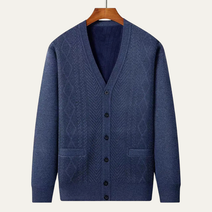 The Trafalgar Men's Classic Knit Button Up Cardigan