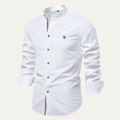 The Pisa Marina Men’s Casual Cotton Linen Business Shirt