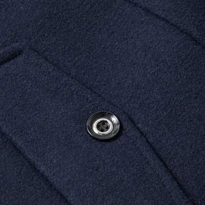 The Kensington Men’s Double Collar Business Wool Trench Coat