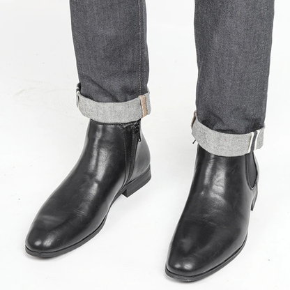 The Agrigento Men’s Chelsea Leather Ankle Boots with Elastic Side Panels