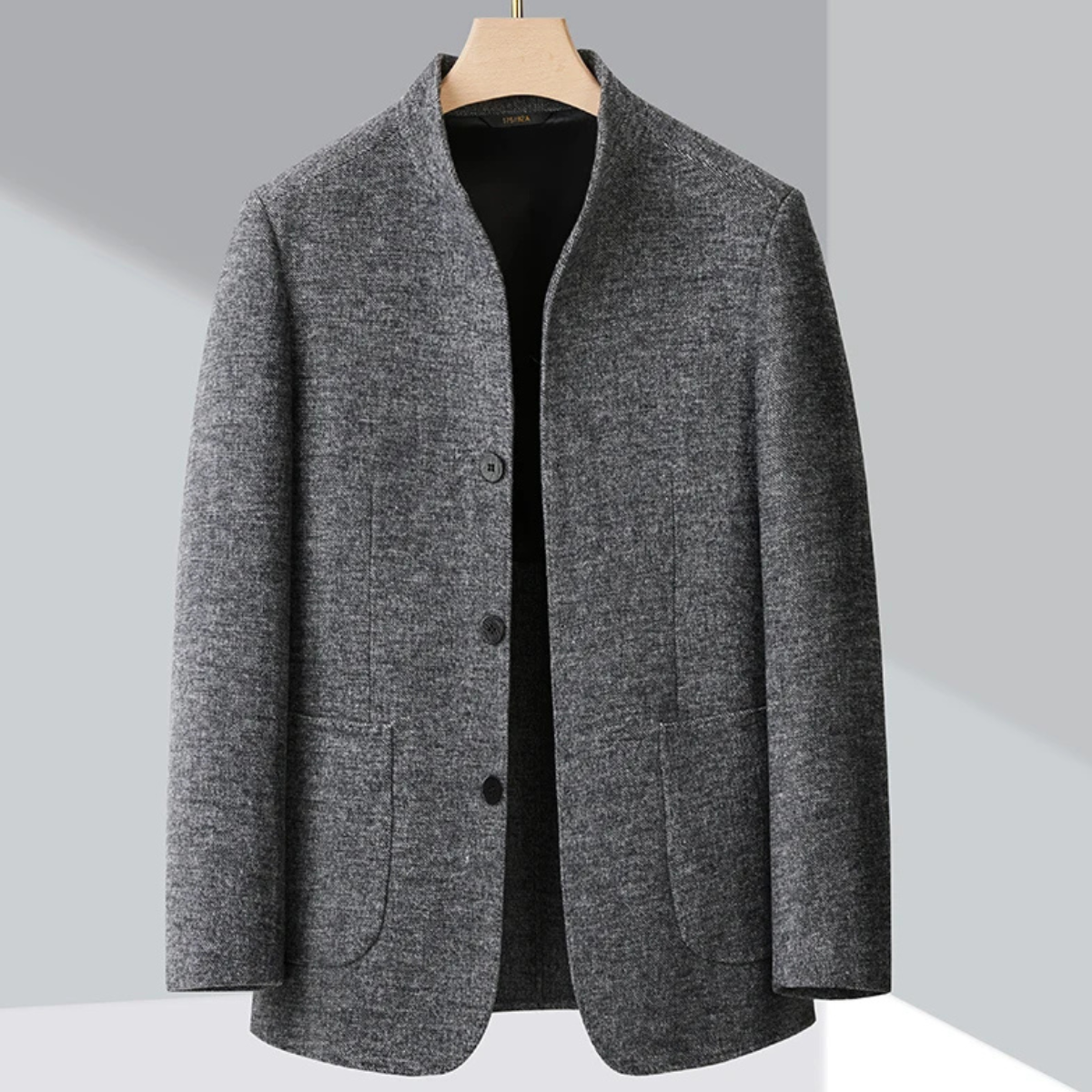 The Alghero Men’s Warm Fleece Stand Collar Business Blazer
