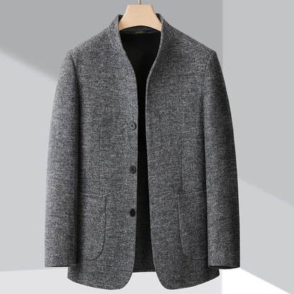 The Alghero Men’s Warm Fleece Stand Collar Business Blazer