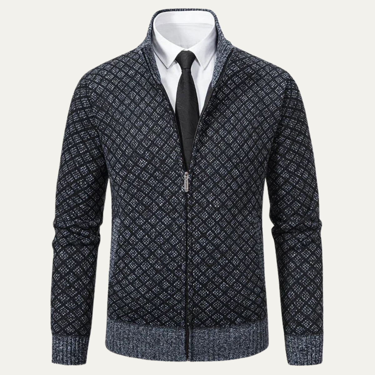 The Southbank Men’s Smart Knit Winter Zip Up Cardigan