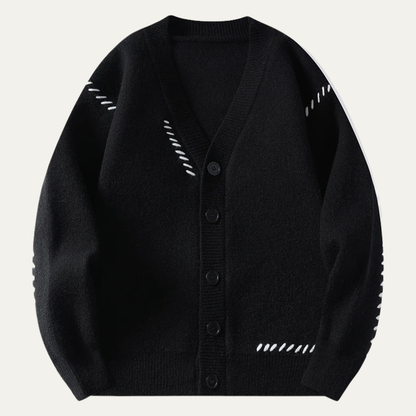 The London Men’s V Neck Button Up Knitted Winter Cardigan