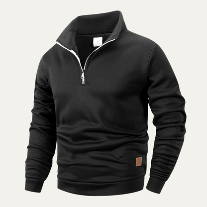 The Rapallo Men’s Half Zip Stand Collar Knitted Sweater