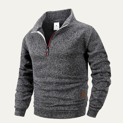 The Rapallo Men’s Half Zip Stand Collar Knitted Sweater