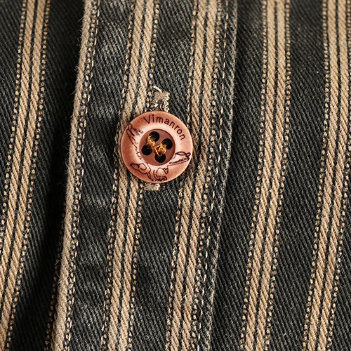 The Stratford Hill Men’s Retro Casual Button Up Striped Shirt