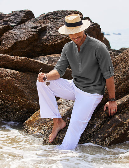 Classic Linen Henley Shirt for Every Occasion