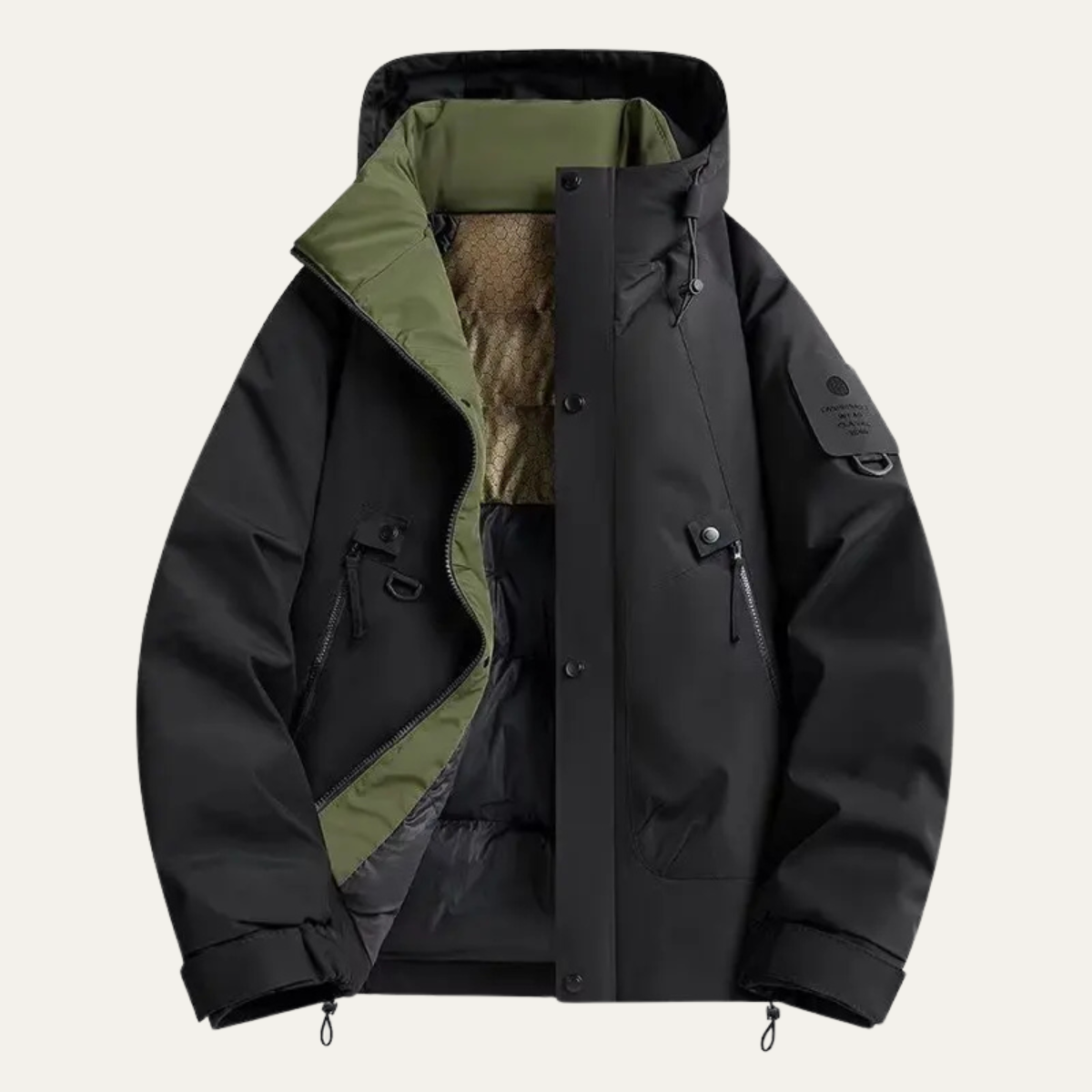 The Arenzano Men’s Winter Ski Hooded Jacket with Fleece Lining