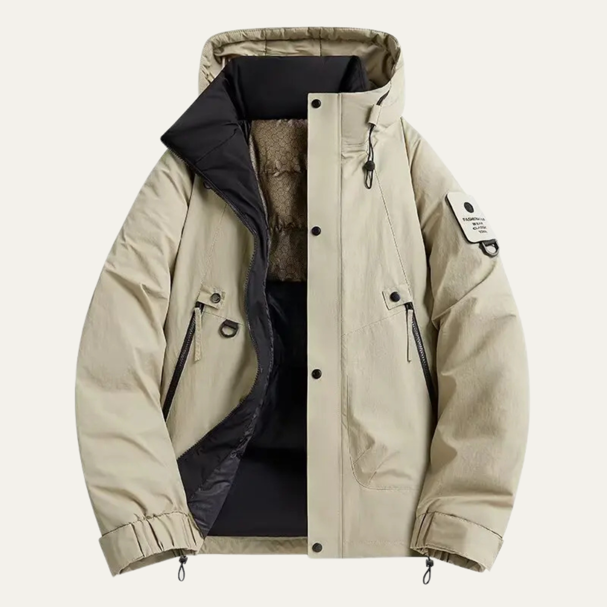 The Arenzano Men’s Winter Ski Hooded Jacket with Fleece Lining