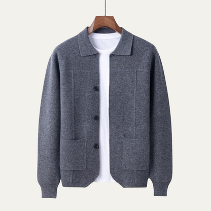 The Marlow Men's Classic Smart Layer Knit Cardigan
