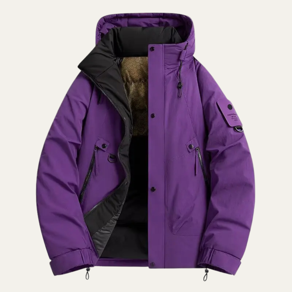 The Arenzano Men’s Winter Ski Hooded Jacket with Fleece Lining