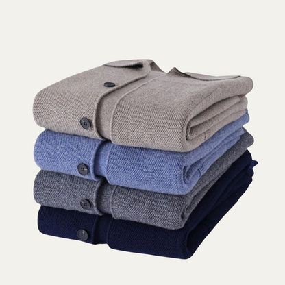 The Marlow Men's Classic Smart Layer Knit Cardigan