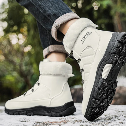 The Tarquinia Men’s Winter Warm Fur Lined High Top Anti Slip Snow Boots