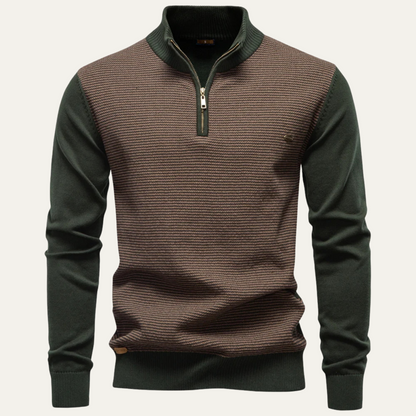 The Oban Men’s Half Zip Knit Winter Sweater
