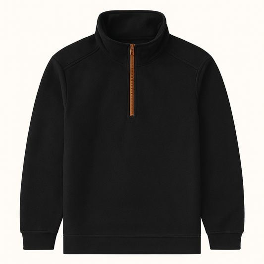 The Como Centro Men’s Winter Fleece Thick Half Zip Stand Collar Sweater