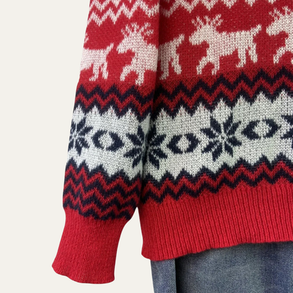 The Oristano Men’s Red Knitted Festive Christmas Sweater