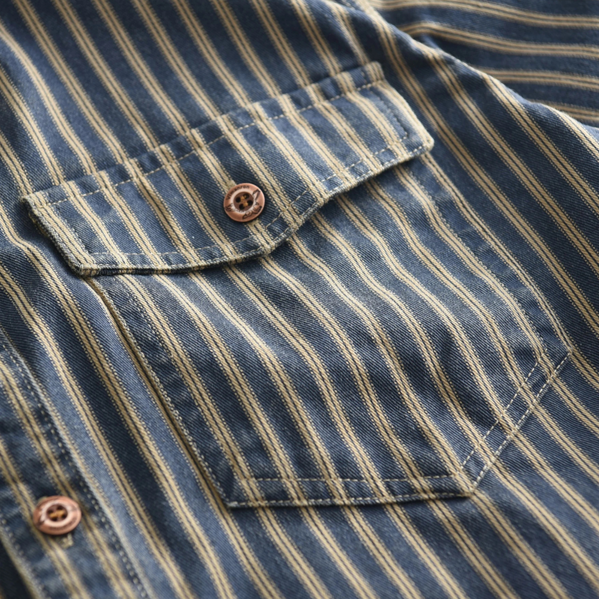 The Brookland Men’s Classic Striped Casual Button Down Shirt