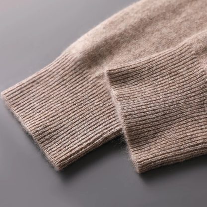 The Crestfield Cashmere Quarter Zip Sweater – Men's 100% Soft Luxury Wool Knit Sweater