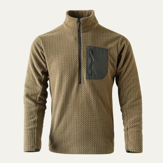 The Bellano Men’s Half Zip Fleece Sweater with Chest Pocket