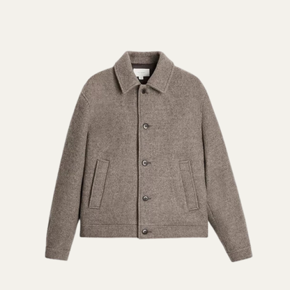 The Ravenna Men’s Casual Wool Winter Jacket – Taupe