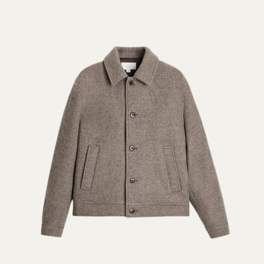 The Ravenna Men’s Casual Wool Winter Jacket – Taupe