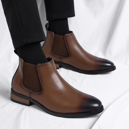 The Treviso Men’s Smart Leather Ankle Chelsea Boots