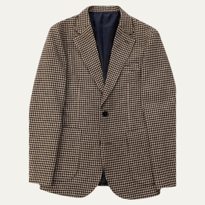 The Lezzeno Men’s Casual Retro Tweed Wool Blazer